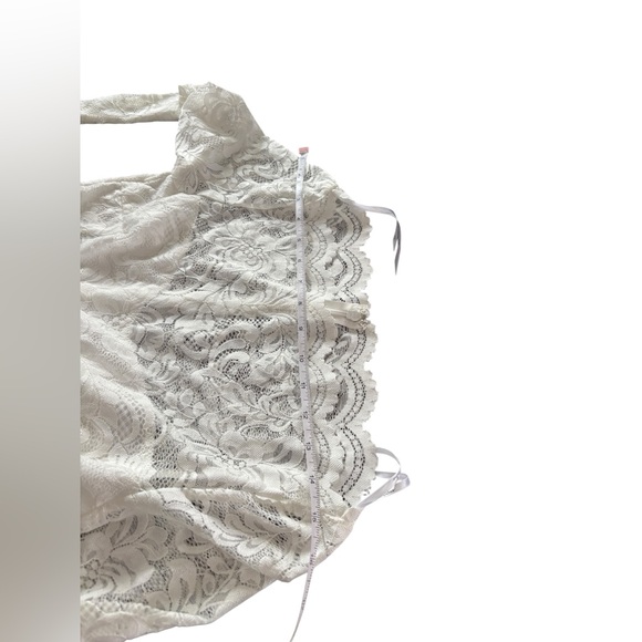 Lulus Farida White Lace Long Sleeve Maxi Dress White XXS NWT Victorian Formal - Picture 11 of 15